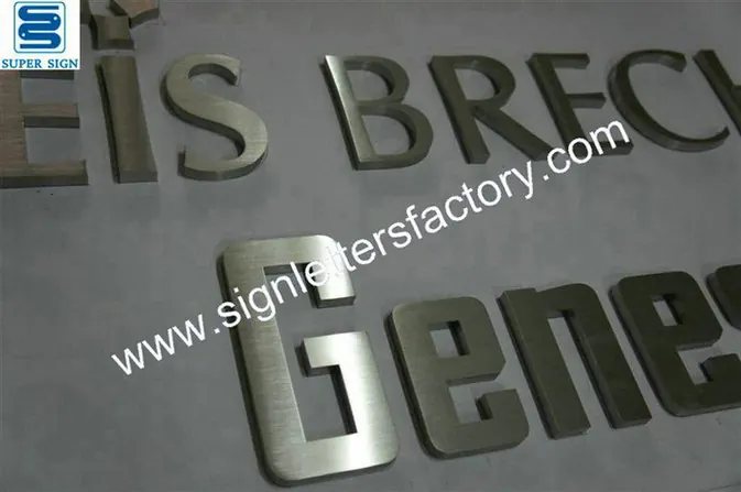 Built-up Stainless Steel Letters Sign 28 made by Super Sign