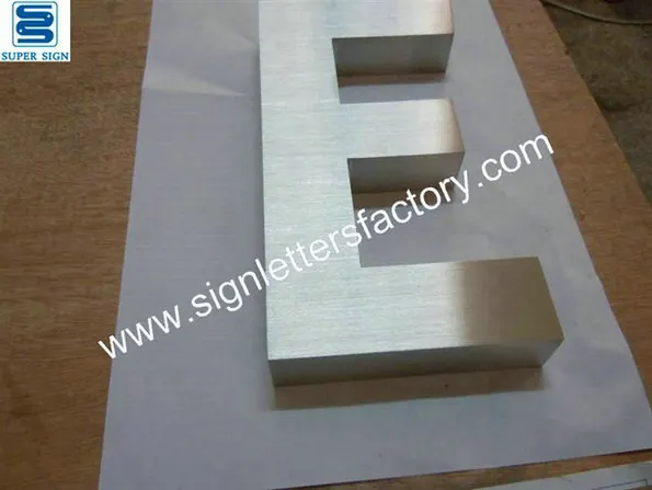 Brushed Stainless Steel Letter 06 made by Super Sign