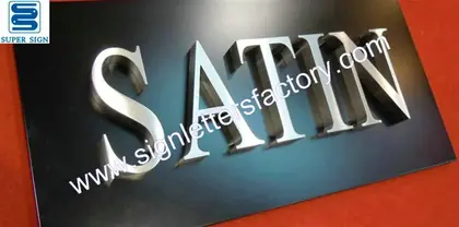 Satin Brushed Stainless Steel Letters 04