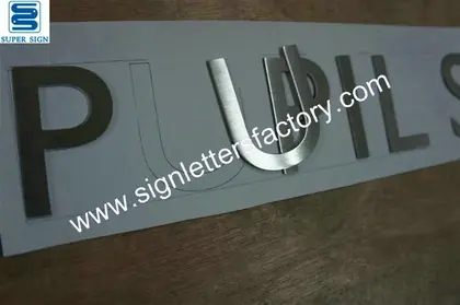 Flat Cut Stainless Steel Letter Sign 33