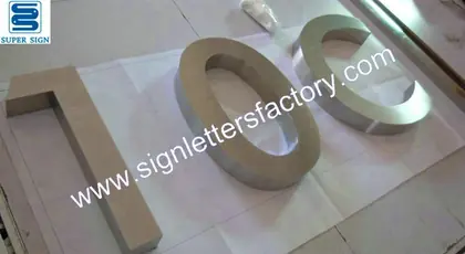 Brushed Stainless Steel Lettering 19