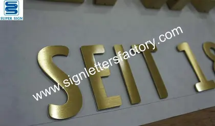 Brushed Brass Sign Letters 01