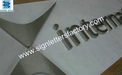 Brushed Stainless Steel Sign Letter 13