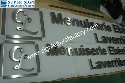 Brushed Stainless Steel Box Letters 61