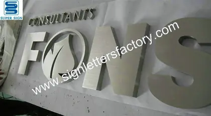 Brushed Stainless Steel Signs and Letters 21