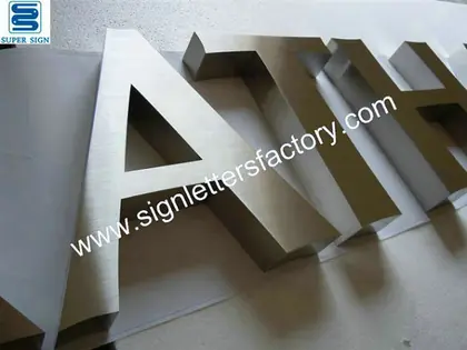 Brushed Stainless Steel Letter 08