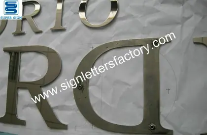 Flat Cut Polished Stainless Steel Letter 07