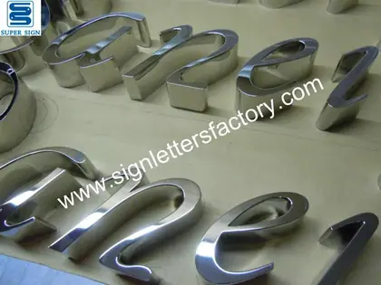 Mirror Stainless Steel Letters and Logo 28