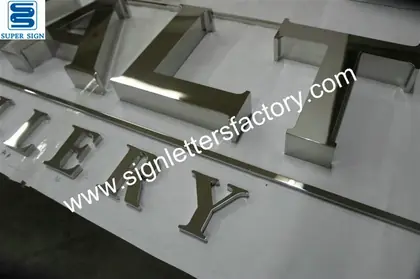 Polished Stainless Steel Letters 09