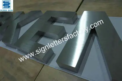 Brushed Stainless Steel Shop Signage 40
