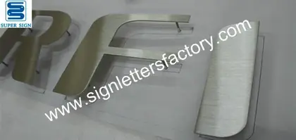 Brushed Aluminum Sign Letters 02