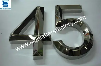 3D Polished Stainless Steel Lettering 06