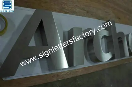 Linished Stainless Steel Letters 35