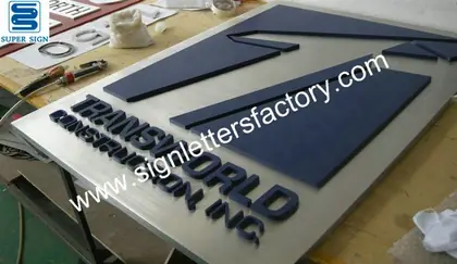 Indoor Painted Stainless Steel Sign 06