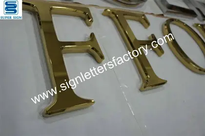3D Golden Stainless Steel Letters 01