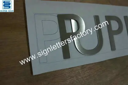Flat Cut Stainless Steel Letter Sign 33
