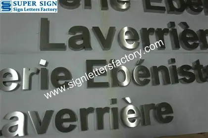 Brushed Stainless Steel Box Letters 61