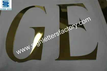 Mirror Brass Letter Signage 10