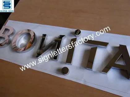 Polished Stainless Steel Company Sign 24