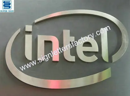 Brushed Stainless Steel Sign Letters 55