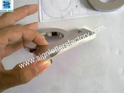 Brushed Stainless Steel Letters 09