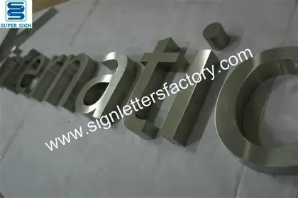 Brushed Stainless Steel Sign Letter 13