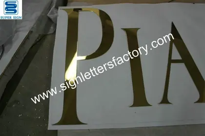 Mirror Brass Letter Signage 10