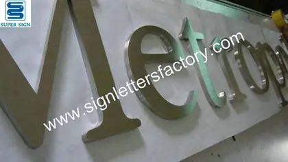 Brushed Stainless Steel Letter 26