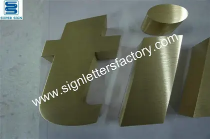 Brushed Brass Sign Lettering 14