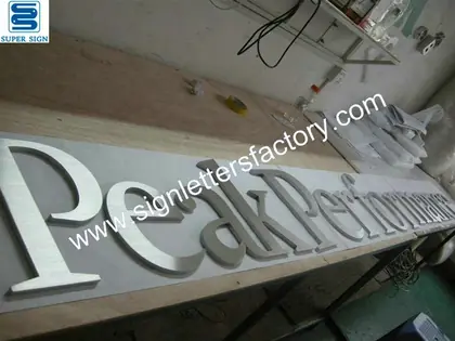 Fabricated Brushed Stainless Steel Letters 05
