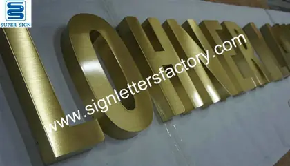 Brushed Brass Sign Letters 01