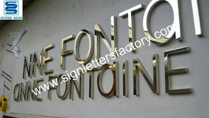 316 Polished Stainless Steel Letter Signage 03