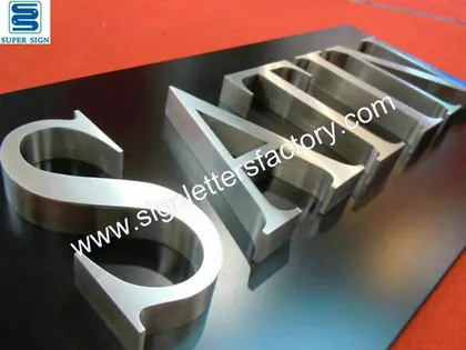Satin Brushed Stainless Steel Letters 04