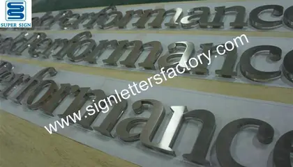 316 Brushed Stainless Steel Sign Letters 39