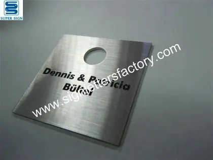 Etched Stainless Steel Panel Sign 02