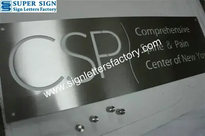Stainless Steel Sign Plaque 56