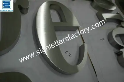 Linished Stainless Steel Letters 23