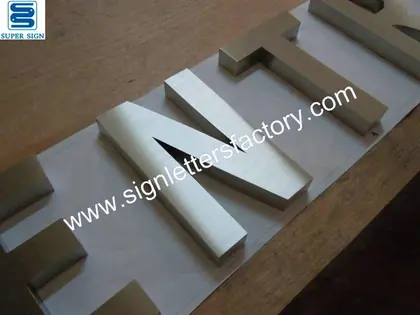 Brushed Stainless Steel Letter 06