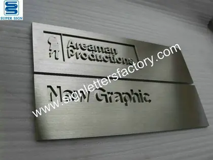 Brushed Stainless Steel Signs 16