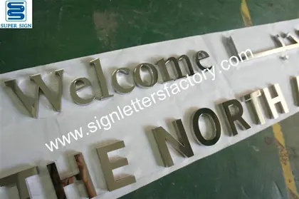 Polished Mirror Stainless Steel Letter Sign 23