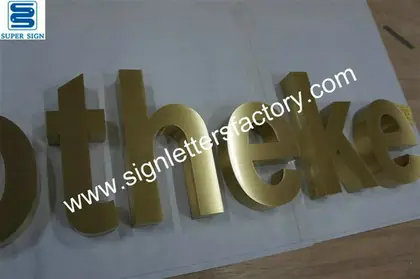 Brushed Brass Sign Lettering 02