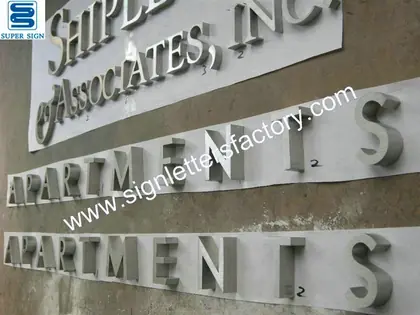 Brushed Stainless Steel Letter Signage 02