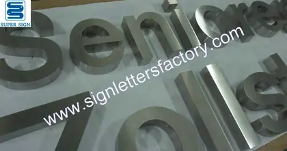 Brushed Stainless Steel Letter Signage 36
