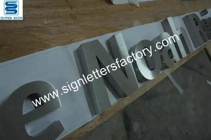 Linished Stainless Steel Letters 35