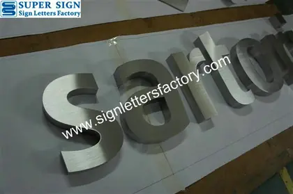 3D Brushed Stainless Steel Lettering 63
