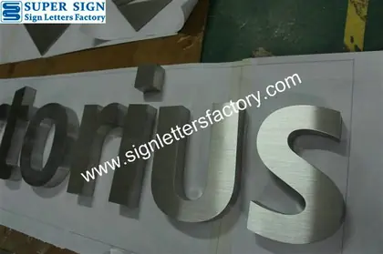3D Brushed Stainless Steel Lettering 63