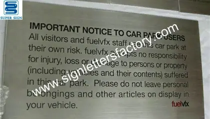 Etched Stainless Steel Sign Panels 05