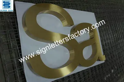 Brushed Brass Letter Signage 03