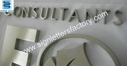 Brushed Stainless Steel Signs and Letters 21