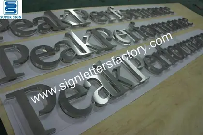 316 Brushed Stainless Steel Sign Letters 39